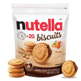 Hazelnut-Filled Biscuits â€“ 20 Count, 9.7 oz Resealable Bag, Crunchy Cookies with Creamy Cocoa Center