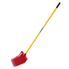 Horse Manure Fork Garden Tool 18 Angled Tine Plastic Pitchfork Muck Rake for Hay