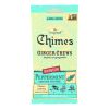 Chimes Ginger Chews - Peppermint - Case Of 12 - 1.5 Oz