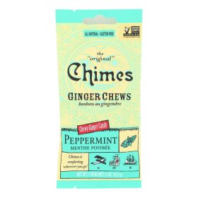 Chimes Ginger Chews - Peppermint - Case Of 12 - 1.5 Oz