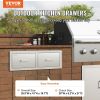 VEVOR Outdoor Kitchen Drawers 29.5"W x 10"H x 19.7"D, Horizontal Double BBQ Access Drawers Stainless Steel with Handle