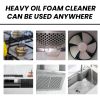 Jue-Fish Heavy Oil Foam Cleaner, Kitchen Stove Range Hood Wash Basin Oil Dirt Removal Cleaner