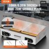 VEVOR Commercial Electric Griddle, 2800W Countertop Half-Flat Top Grill, 122Â°F-572Â°F Adjustable Temp
