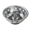 (3 pack) Stainless Steel Deluxe Kitchen Sink Strainer Silver for 3.5" Drains