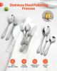 65-Piece Silverware Set Stainless Steel Cutlery Flatware Utensil Kitchen for 12