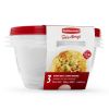 4 Pack 6.2 Cup Serving Bowl Food Storage Containers, Set of 3, Red