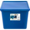 5 Pack Large Plastic Stacking Storage Bin with Lid, Blue, Kids and Teens