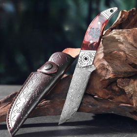 The Red-handled Fu Hand Handle Meat Knife (Option: Meat knife)