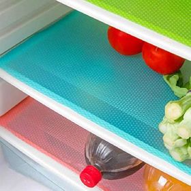 4 /8/12Pcs Refrigerator Liners; Washable Mats Covers Pads; Home Kitchen Gadgets Accessories Organization For Top Freezer Glass Shelf Wire Shelving Cup (Color: Blue-12pcs)