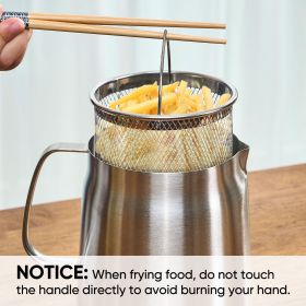 The food-grade 304 stainless steel oil drain can effectively separate oil residue from broths, broths and sauces (capacity: 1.5L)