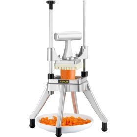VEVOR Commercial Vegetable Fruit Chopper 1/4" Blade Heavy Duty Professional Food Dicer Kattex French Fry Cutter Onion Slicer Stainless Steel for Tomat (Quantity of Accessories: No, Slice Thickness: 1/4 inch)