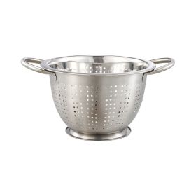 SS 3QT Multi-Use Colander for Straining, Draining & Rinsing Pasta, Fruits or Vegetables (Color: Silver)