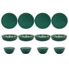 Bamboo Melamine 12-Piece Dinnerware Set