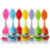 1pc Tea Infuser Silicone Handle Stainless Steel Strainer Drip Tray Included - Loose Tea Steeper - Best Tea Infuser For Loose Leaf Or Herbal Tea