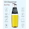 1pc Oil Dispenser Bottle; 17oz Olive Oil Dispenser Oil Sprayer; Clear Glass Refillable Oil And Vinegar Dispenser Bottle With Measuring Scale Pump For
