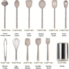 Kitchen Cooking Utensils Set, 12-piece Kitchen Utensils Set Non-stick Cooking Set Heat-resistant, BPA-Free, Silicone Handle Kitchen Tools